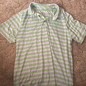 Under Armour Green Striped Polo Shirt